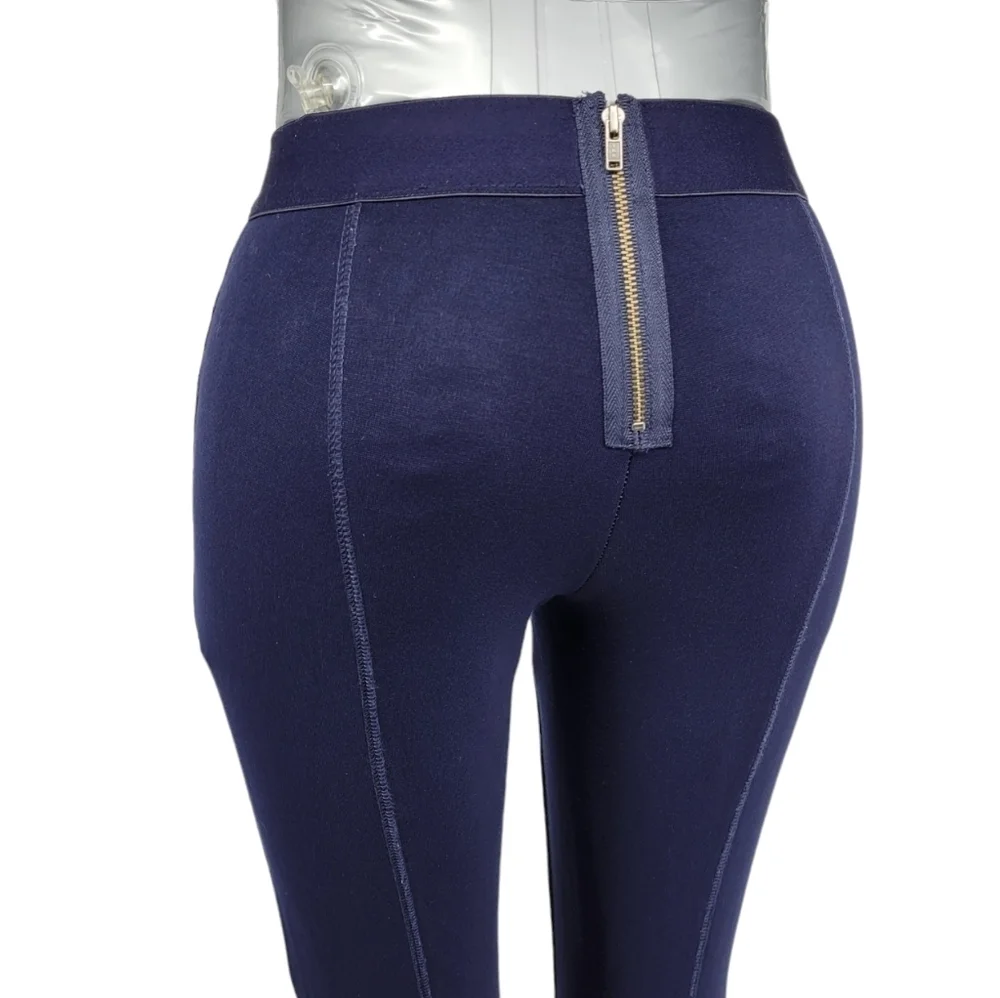 J.Crew Pixie Pants Dark Blue‎ Leggings With Zip Up Back Size 00R